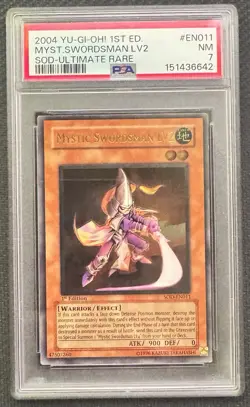 Yu-Gi-Oh! 2004 Soul of the Duelist 1st Ed Mystic Swordsman LV2 PSA 7 - Image 1