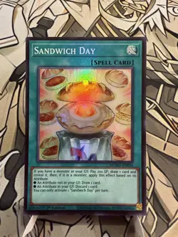 Yu-Gi-Oh! Sandwich Day, Super Rare, 1st Ed MZMU-EN056, NM - Image 1