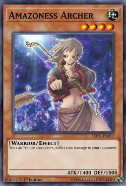 Amazoness Archer LEDU-EN012 Common Legendary Duelists Yu-Gi-Oh 1st Edition - Image 1