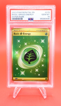 Basic Grass Energy 2023 Pokemon Paldea Evolved Hyper Rare #278 PSA 10 Gem Mint - Image 1