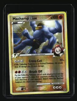 Pokemon MACHAMP GL 46/111 Reverse Holo (2009 Rising Rivals) LP/Light Play - Image 1