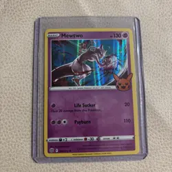 Pokemon TCG Mewtwo 056/172 SWSH Trick Or Trade Halloween Stamp Holo Rare - Image 1