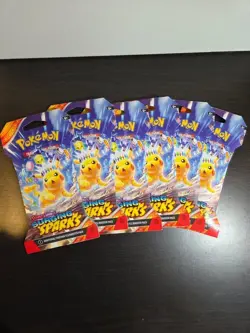 Pokemon TCG: Surging Sparks Sleeved Booster Pack - Factory Sealed- lot of 6 - Image 1