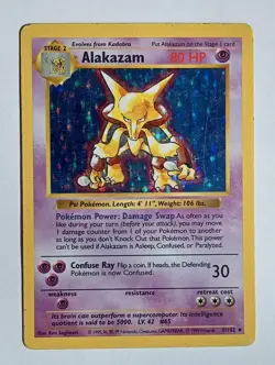 Pokemon - Alakazam - Base Set Shadowless 1/102 - Holo Rare - MP - Image 1