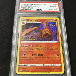 2020 Pokemon SWSH BSP Charizard Holo Prerelease #066 PSA 10 - Image 2