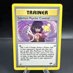 Sabrina's Psychic Control 121/132 Gym Challenge Uncommon LP Pokemon Misty Art - Image 1