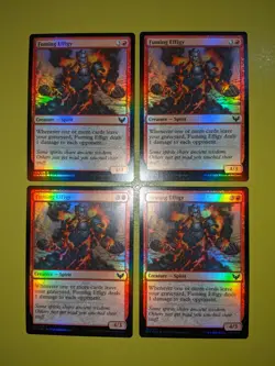 FOIL Fuming Effigy x4 Strixhaven 4x Playset Magic the Gathering MTG - Image 1