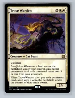 Trove Warden 3 Regular Rare Commander: Zendikar Rising Magic: The Gathering LP - Image 1