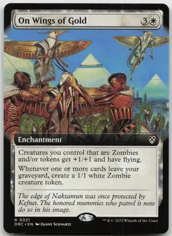 On Wings of Gold Extended Art Commander: Aetherdrift NM MTG - Image 1