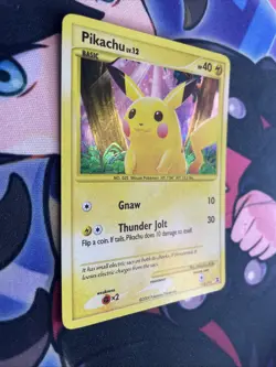 Pokemon TCG Pikachu 112/111 Rising Rivals Secret Rare Holo LP+ SWIRL - Image 2