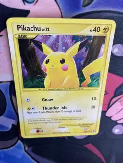 Pokemon TCG Pikachu 112/111 Rising Rivals Secret Rare Holo LP+ SWIRL - Image 4