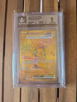 Pokemon TCG - Prismatic Evolutions - Pikachu EX 179/131 Hyper Rare BECKETT 9 - Image 1