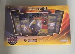 PressTine Pokemon TCG PressTiBundle 5 Packs 50+ Cards Holo Rare English - Image 1