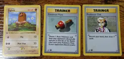 Base Set 1st Edition Shadowless Lot of 3, Diglett, Trainers, Pokemon Cards HP - Image 1
