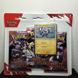 Pokemon TCG SV Destined Rivals 3-Pack Blister Booster Packs Factory Sealed - Image 1