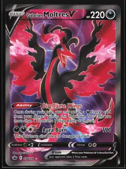 Pokemon Galarian Moltres V 176/198 Chilling Reign Ultra Rare Full Art Holo NM - Image 1