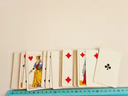 CARTE DA GIOCO FIORENTINE DAL NEGRO SCOPA BRISCOLA VINTAGE ORIGINAL PLAYING CARD - Image 3