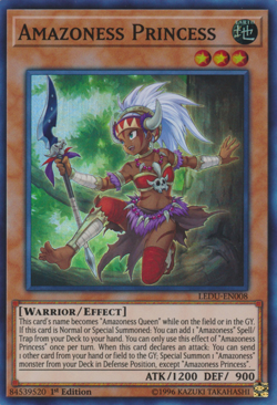 Amazoness Princess [LEDU-EN008] Super Rare Lightly Played 1st Edition - Yugioh s - Image 1