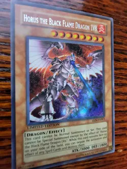 Yu-Gi-Oh! TCG Horus The Black Flame Dragon LV8 Elemental Energy EEN-ENSE1... - Image 2