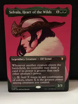 MTG - Selvala Heart of the Wilds (Borderless) #681- Commander Masters (CMM) - NM - Image 1