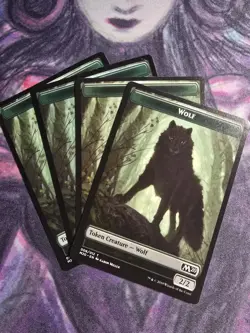 4x Wolf Token (008/012) Near Mint (NM) – Magic: The Gathering Core Set 2020 (M20 - Image 1