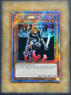 Yugioh D.D. Warrior Lady RA03-EN129 Platinum Secret Rare 1st Ed NM - Image 1