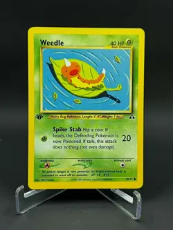 Pokemon Neo Discovery 1st Edition Weedle 70/75 Non-Holo LP - Image 1