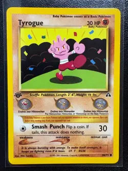 Tyrogue 66/75 Common Neo Discovery Pokemon 1st Edition Near Mint - Image 1