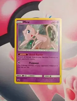 Pokemon Mew SM215 Promo SM Black Star Promos NM Cosmos Holo - Image 1