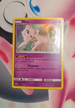 Pokemon Mew SM215 Promo SM Black Star Promos NM Cosmos Holo - Image 2