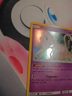 Pokemon Mew SM215 Promo SM Black Star Promos NM Cosmos Holo - Image 3