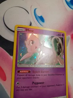 Pokemon Mew SM215 Promo SM Black Star Promos NM Cosmos Holo - Image 4