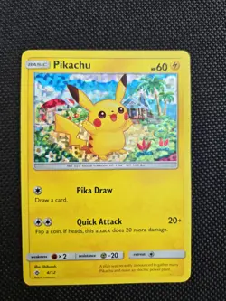 Pokemon Pikachu 4/12 McDonald's 2018 Promo Holo English Basic HP 60 - Image 1