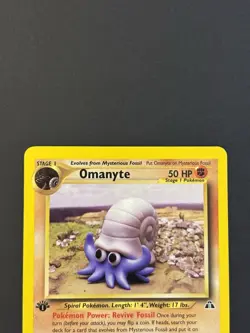 Wizards Pokemon TCG Omanyte 60/75 Neo Discovery Regular Common 1st Ed HP50 - Image 2