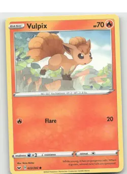 Vulpix SWSH01: Sword & Shield Base Set [SWSH01 - 022/202] - Image 1