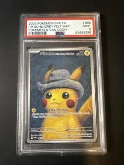 2023 Pokemon SVP EN Pokemon X Van Gogh #085 Pikachu With Grey Felt Hat PSA 9 - Image 1