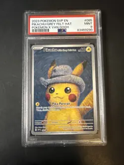 2023 Pokemon SVP EN Pokemon X Van Gogh #085 Pikachu With Grey Felt Hat PSA 9 - Image 2