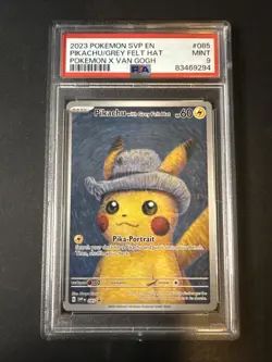 2023 Pokemon SVP EN Pokemon X Van Gogh #085 Pikachu With Grey Felt Hat PSA 9 - Image 3