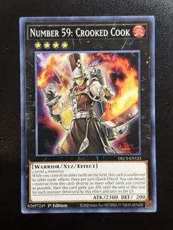 YuGiOh! Number 59: Crooked Cook DLCS-EN121 Common 1st Edition Near Mint - Image 1