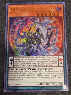 Yu-Gi-Oh! Mythical Beast Jackal King / EXFO EN026 Ultra Rare Unl Edition VLP - Image 1