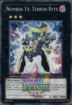 Number 34: Terror-Byte secret rare PRC1-ENV02 Yugioh - Image 1