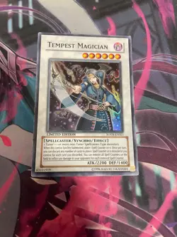 YUGIOH - TEMPEST MAGICIAN - SUPER RARE - SOVR - LIMITED - MP - Image 1