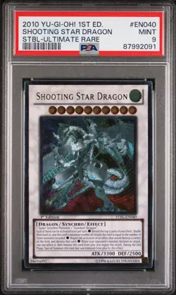YUGIOH 1ST STBL-EN040 SHOOTING STAR DRAGON ULTIMATE RARE PSA 9 MINT #87992091 - Image 1
