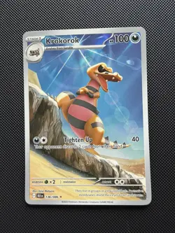 Pokemon TCG Krokorok Illustration Rare Card 136/086 S&V Black Bolt NM - Image 1