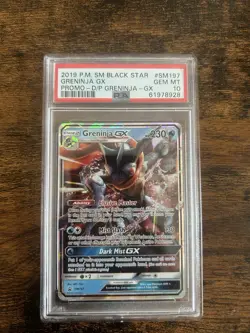 Greninja GX PSA 10 2019 Pokemon Black Star Promo SM197 Full Art Holo EN - Image 1