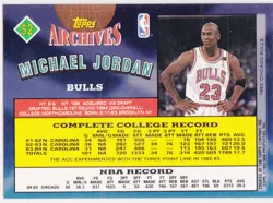 MICHAEL JORDAN ROOKIE CARD Topps Archives BASKETBALL Chicago Bulls NBA RC!! - Image 2