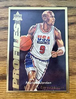 Icon Sports Commemorative Michael Jordan Chicago Bulls/USA #15 Basketball Card - Image 1