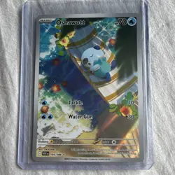Nintendo Oshawott 105/086 White Flare Illustration Rare Holo EN HP70 2025 - Image 1