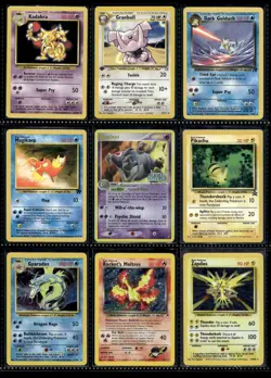 Vtg Pokemon Card Lot WOTC Holo Binder Collection English First Edition - Image 1