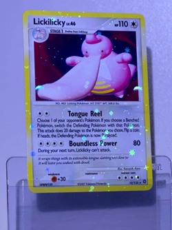 2007 Pokemon LICKILICKY Secret Wonders Set HOLO BLEED Error Card 12/132 SWIRL NM - Image 2